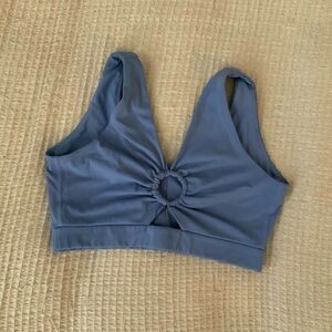 Whitney Simmons x GymShark V2 Blue Crop Top Sports Bra Tank Retro Lounge XS